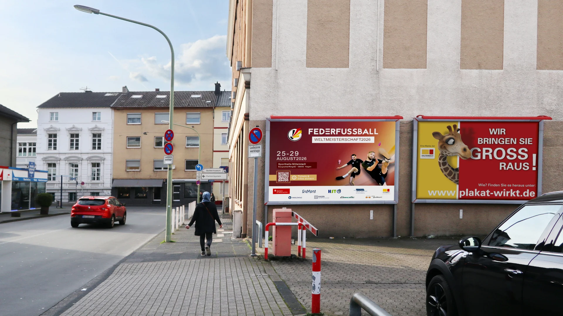 Weltklasse in Hagen. Draußen sichtbar.